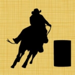 Barrel Race Horse Silhouette Vinyl Decal